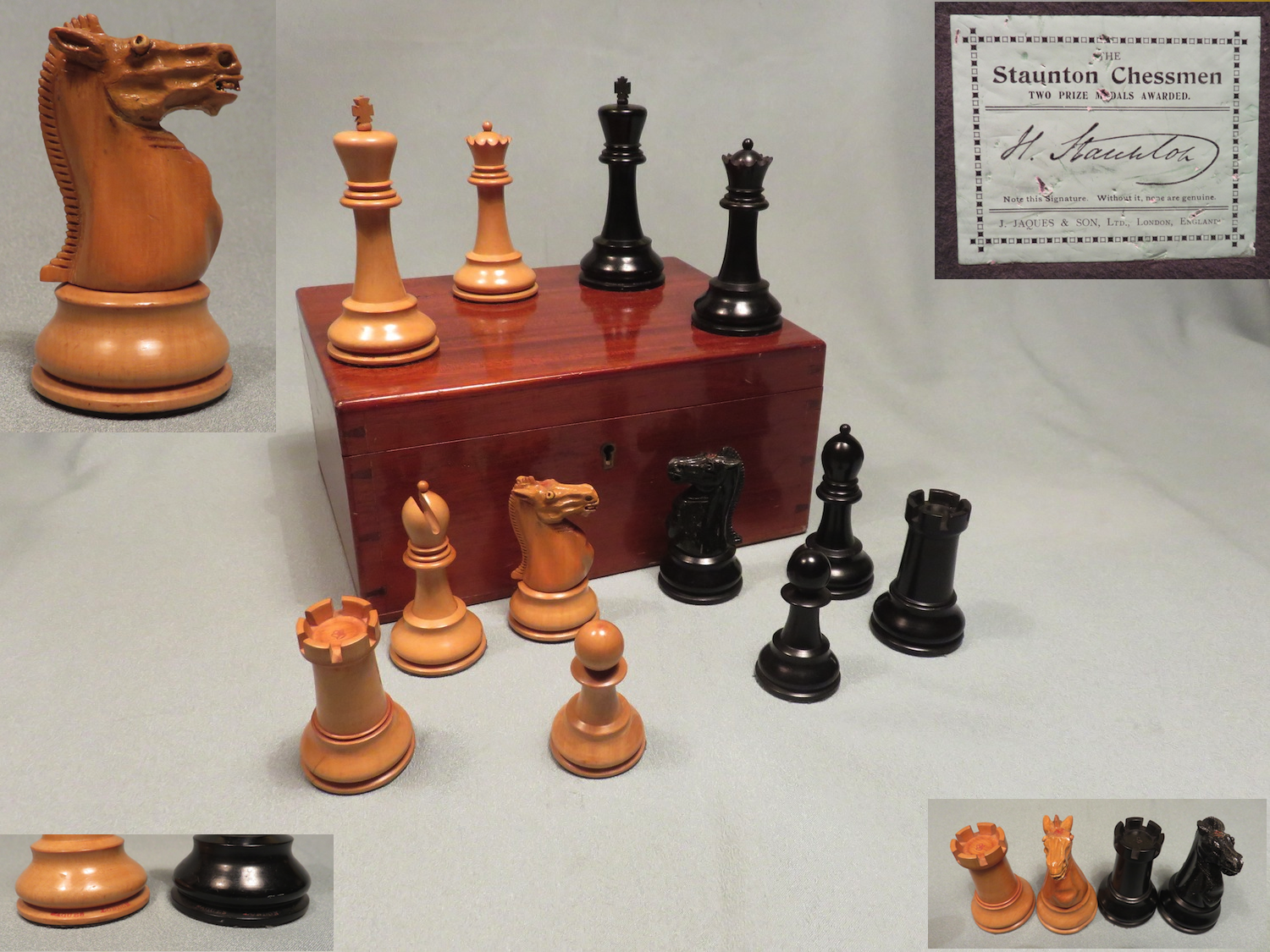 4.5 Jacques Staunton 1849 - Luxury Brass Metal Chess Set- Chess