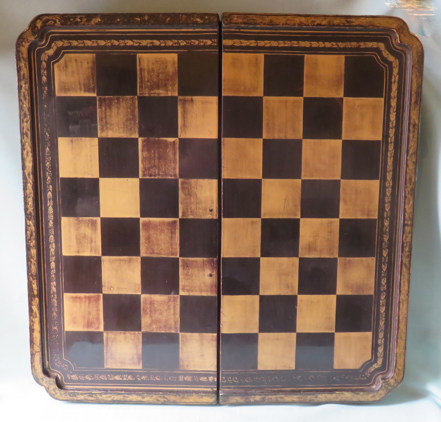 19.7” wooden chess board walnut without coordinates