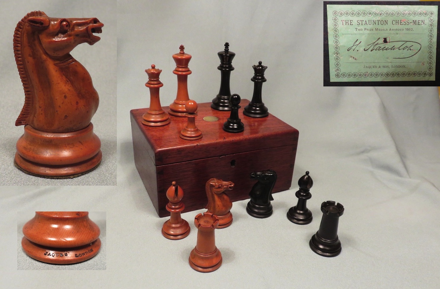 4.5 Jacques Staunton 1849 - Luxury Brass Metal Chess Set- Chess