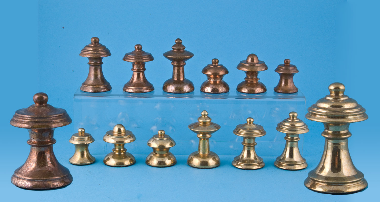 The Brass Staunton solid Brass Chess Pieces Brass & Antique Stain Coated  3.5 Chess Pieces